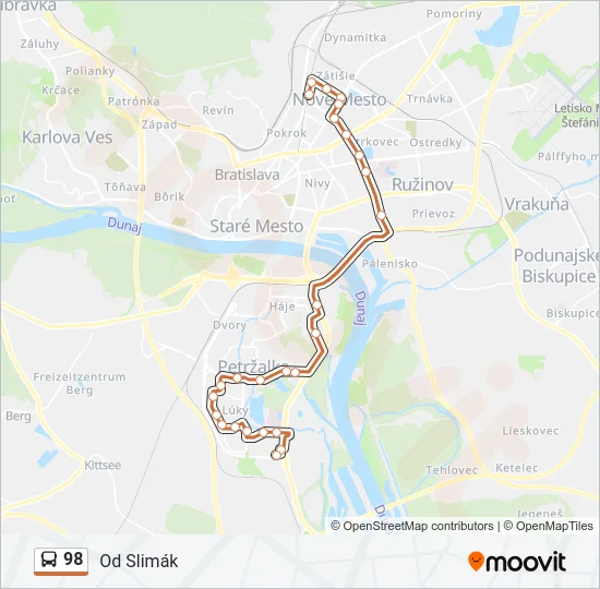 98 Bus Line Map