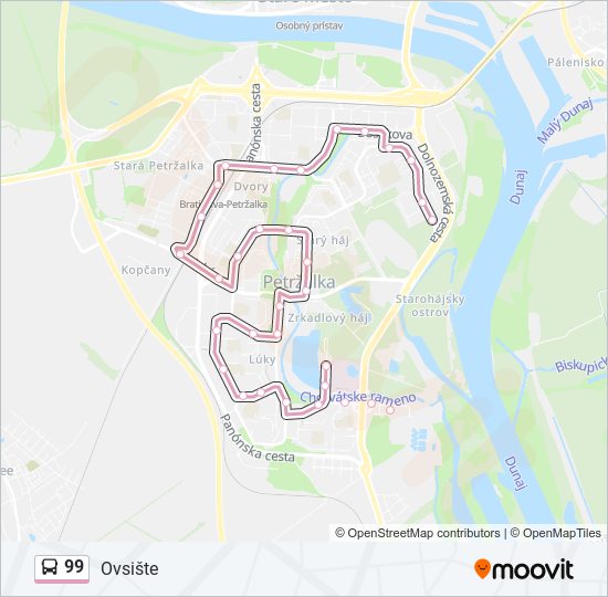 99 bus Line Map