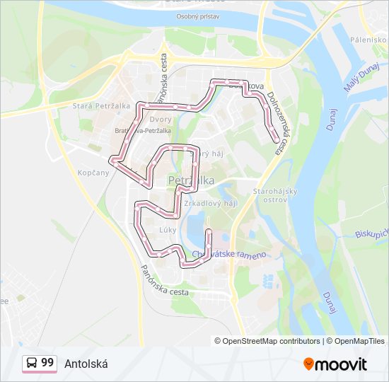 99 bus Line Map