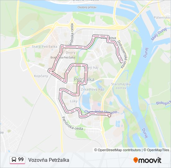 99 bus Line Map