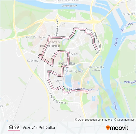 99 Bus Line Map