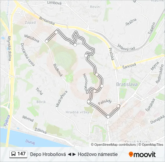 147 Bus Line Map