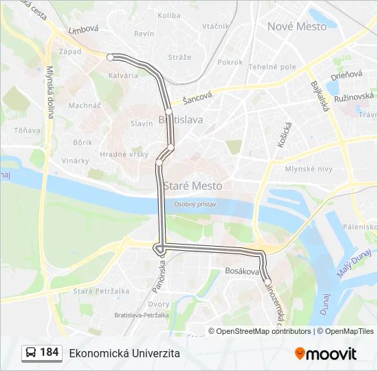 184 Bus Line Map