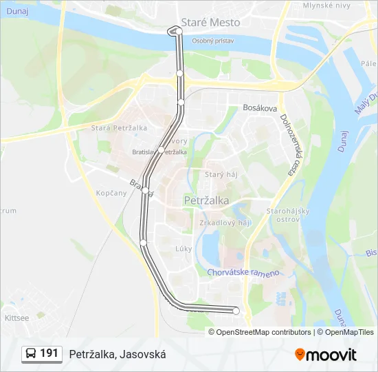 191 Bus Line Map