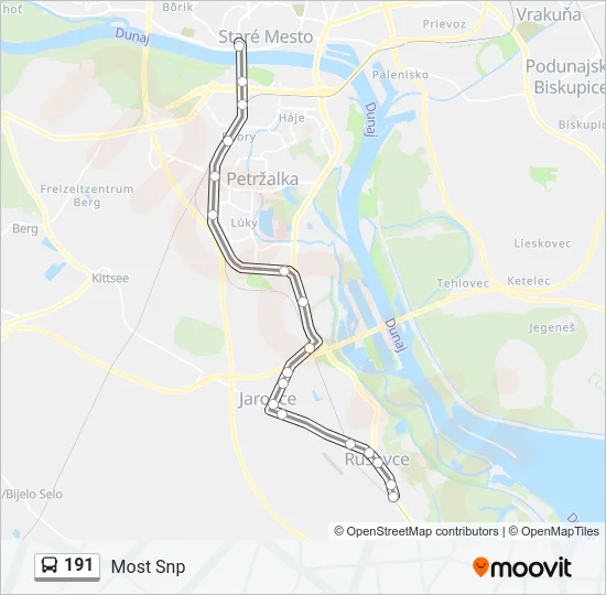 191 Bus Line Map