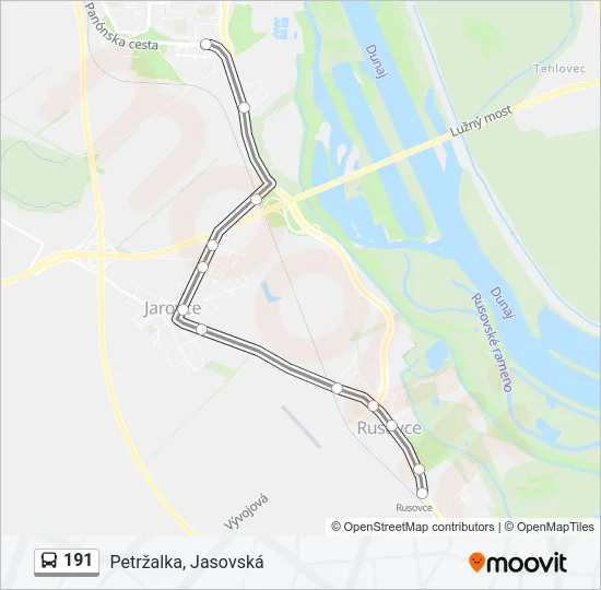191 Bus Line Map