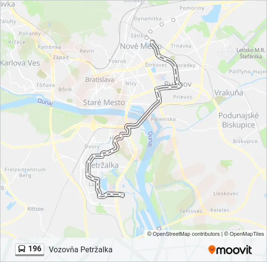 196 Bus Line Map