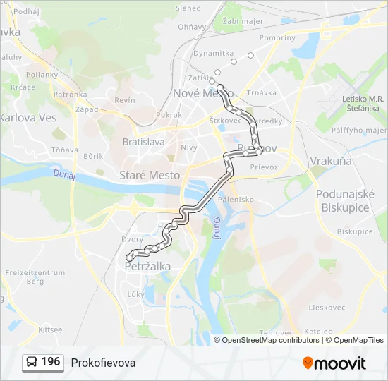 196 Bus Line Map