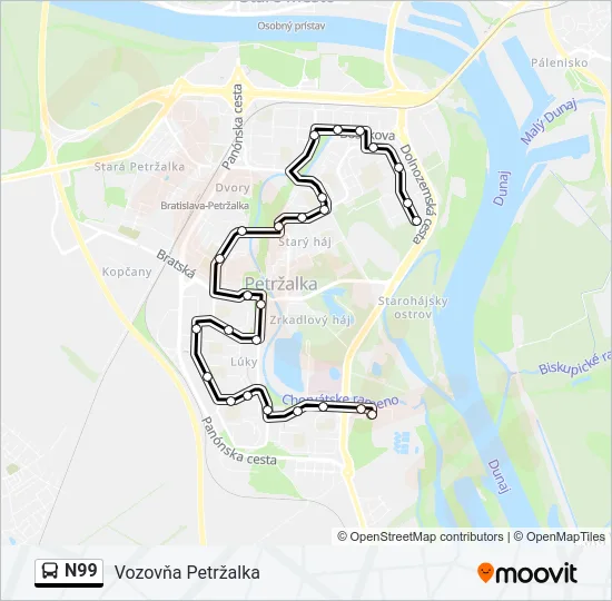 N99 Bus Line Map