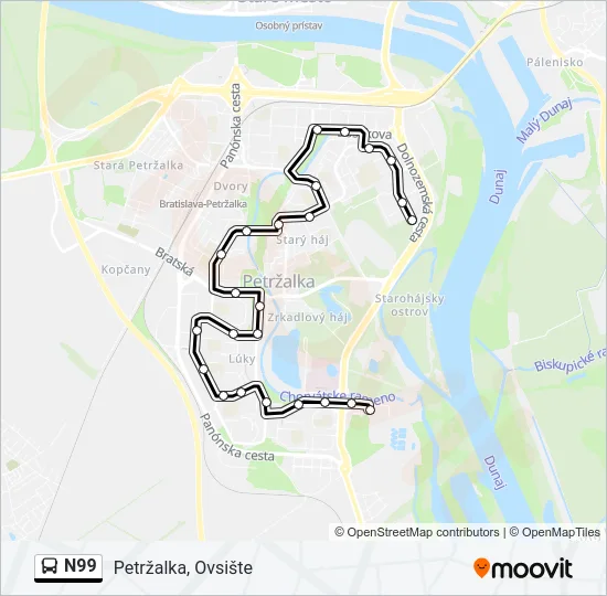 N99 Bus Line Map