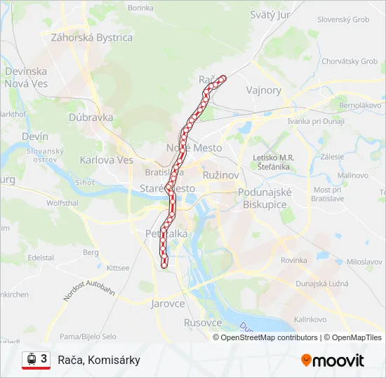 3 Light Rail Line Map