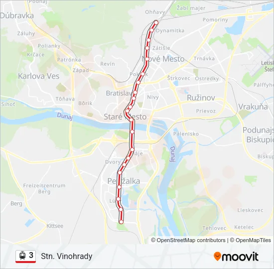 3 Light Rail Line Map