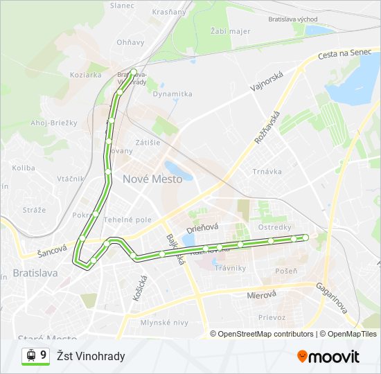 9 light rail Line Map