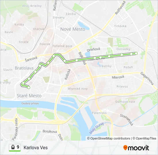 9 Light Rail Line Map