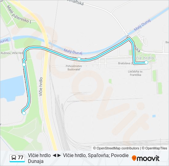 77 bus Line Map