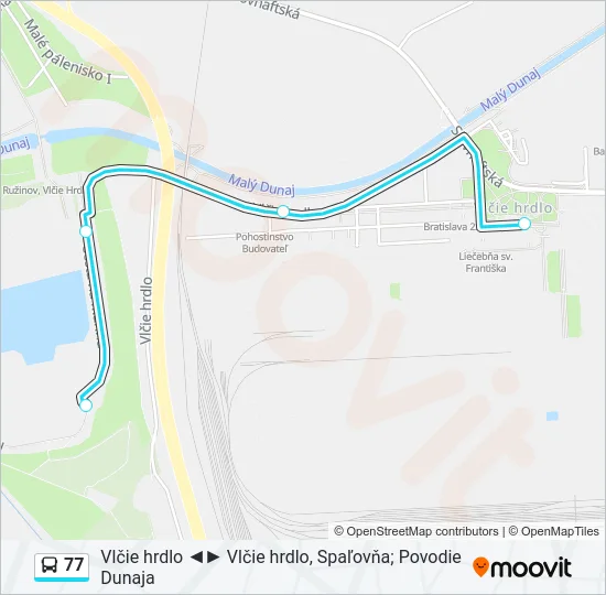 77 Bus Line Map