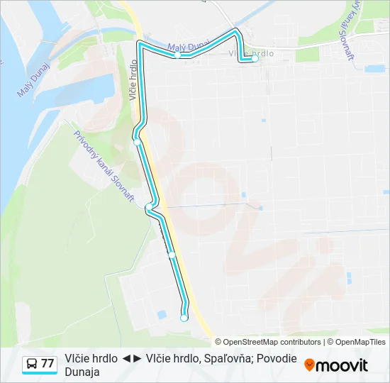 77 Bus Line Map