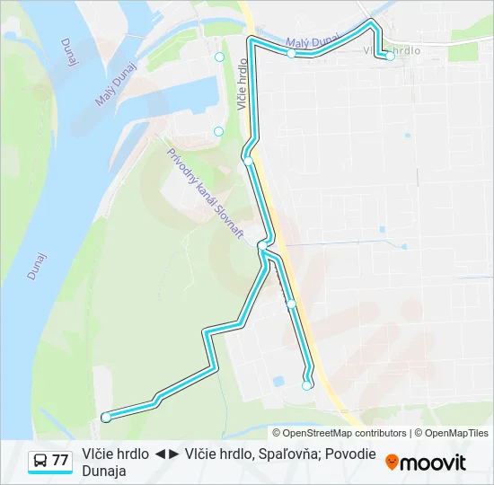 77 Bus Line Map