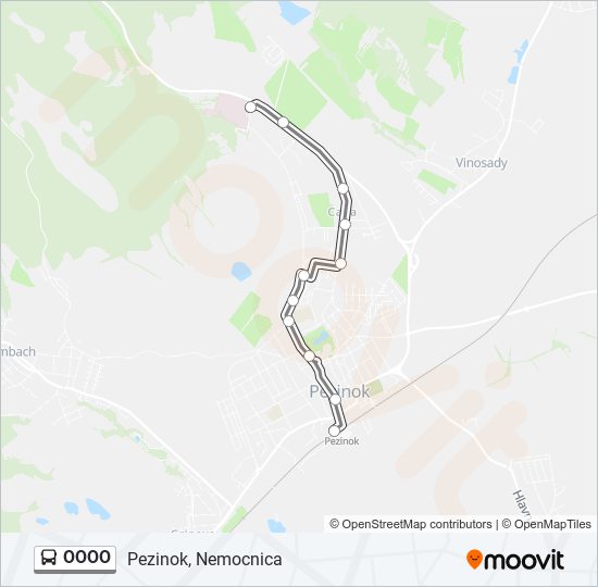 OOOO autobus Mapa linky