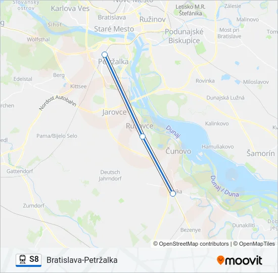 S8 Train Line Map