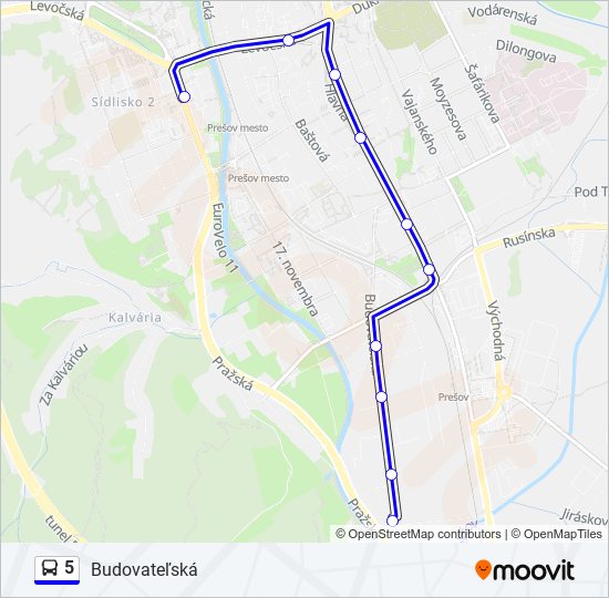 5 bus Line Map