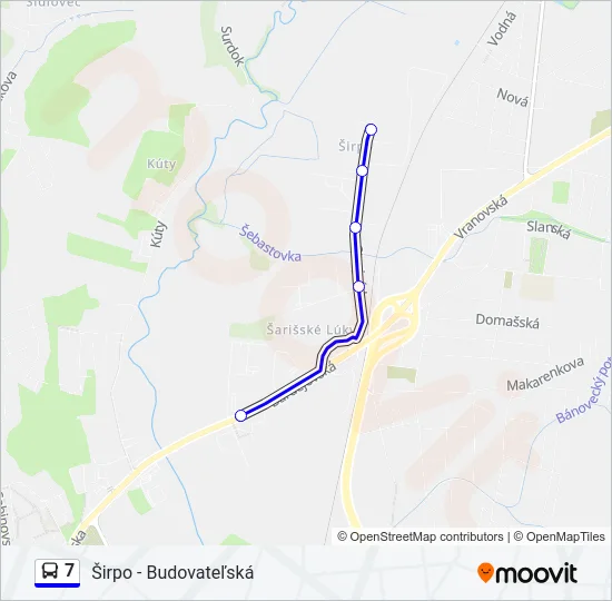 7 Bus Line Map