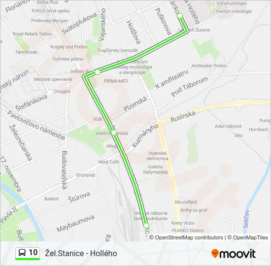 10 Bus Line Map