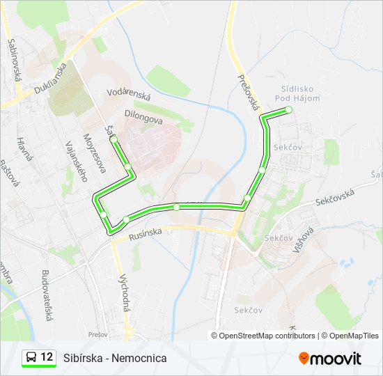 12 bus Line Map