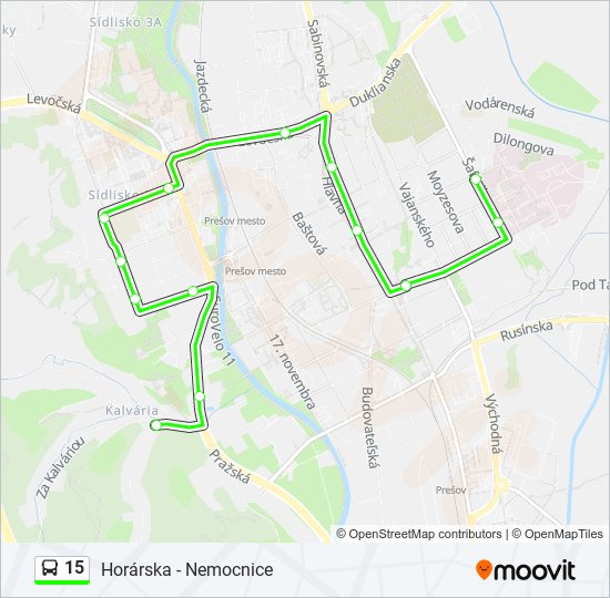 15 bus Line Map