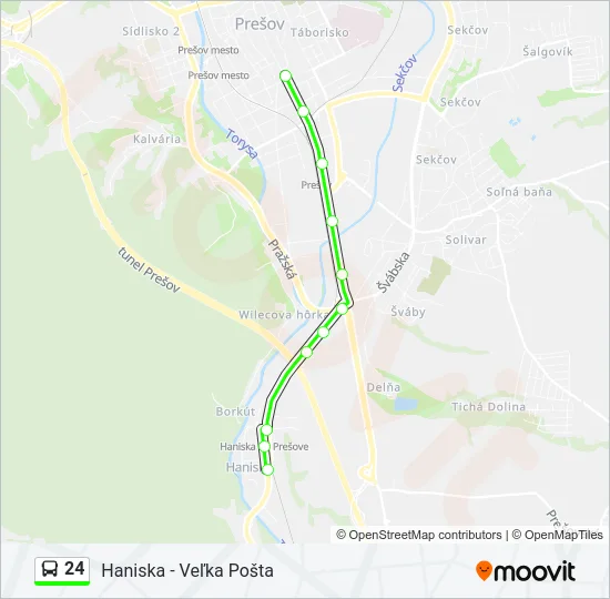 24 Bus Line Map