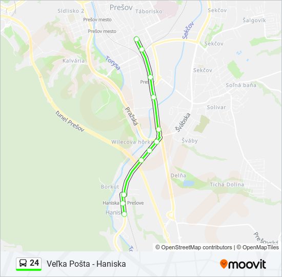 24 bus Line Map