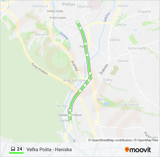 24 Bus Line Map