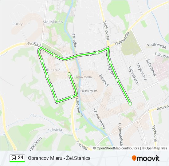 24 bus Line Map