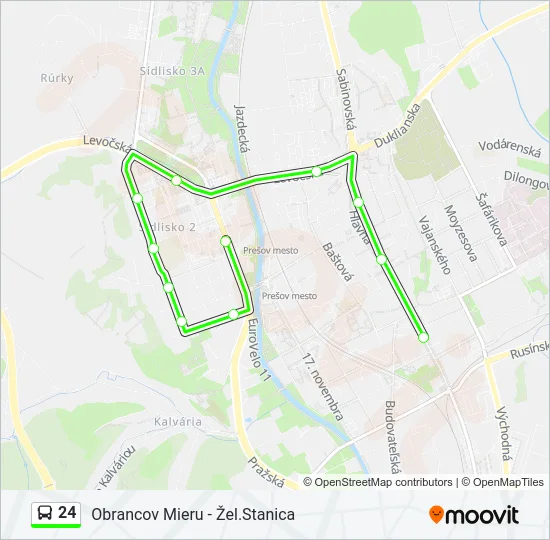 24 Bus Line Map
