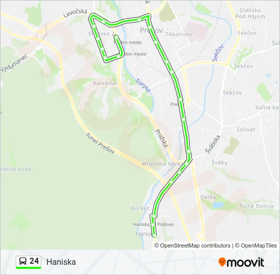 24 Bus Line Map