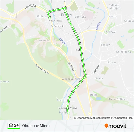 24 Bus Line Map