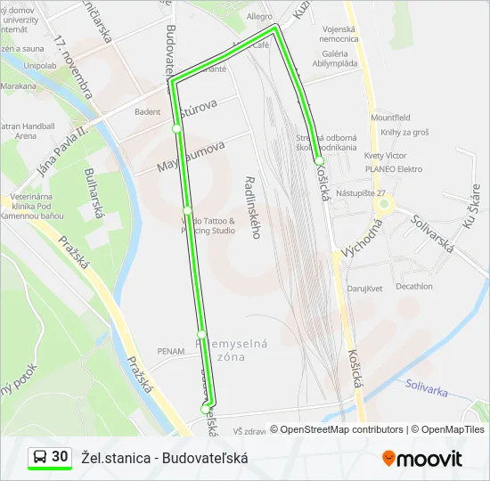 30 Bus Line Map