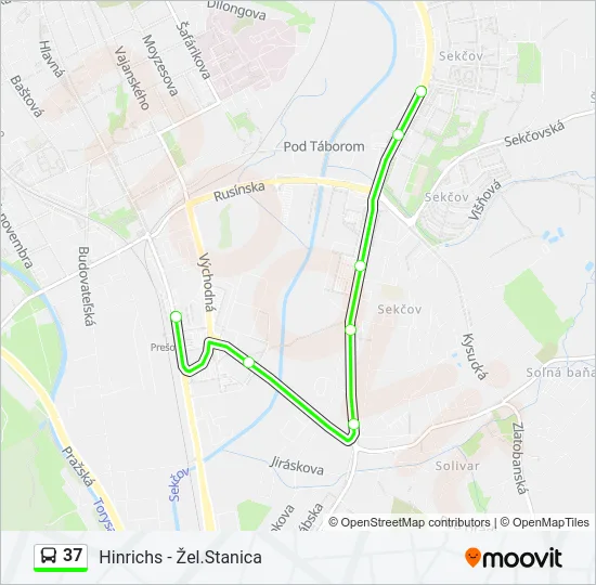 37 Bus Line Map