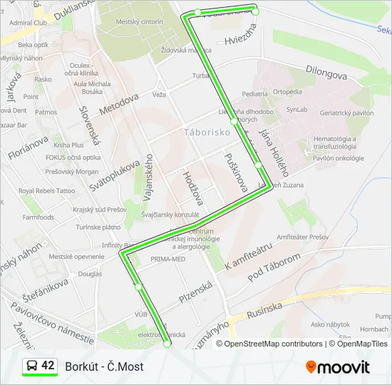 42 Bus Line Map