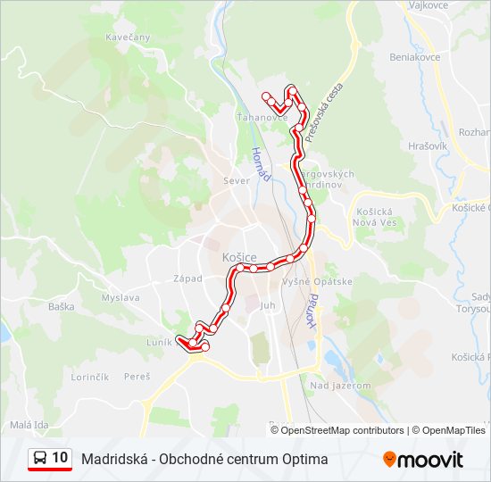 10 bus Line Map