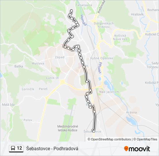 12 bus Line Map