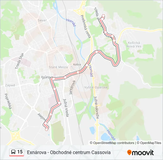 15 Bus Line Map