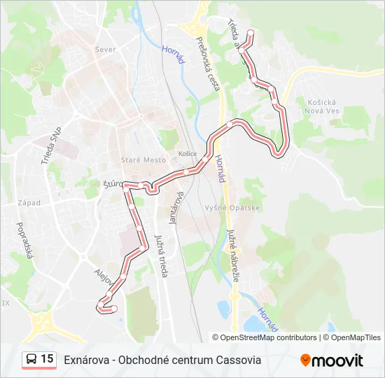 15 Bus Line Map