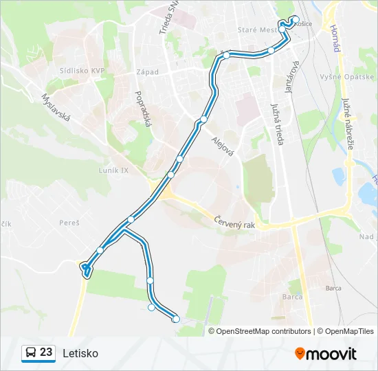 23 Bus Line Map