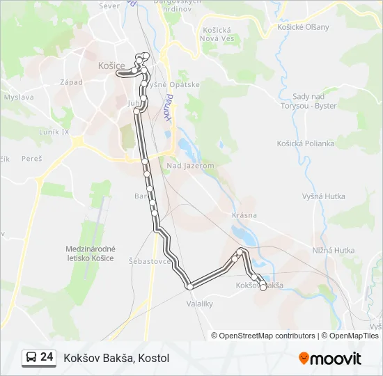 24 Bus Line Map