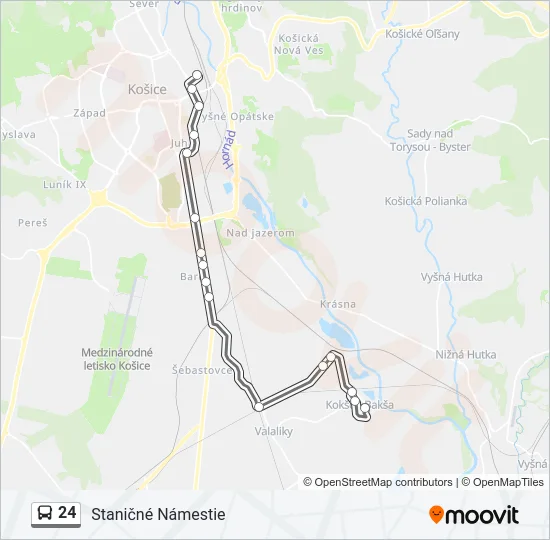24 Bus Line Map