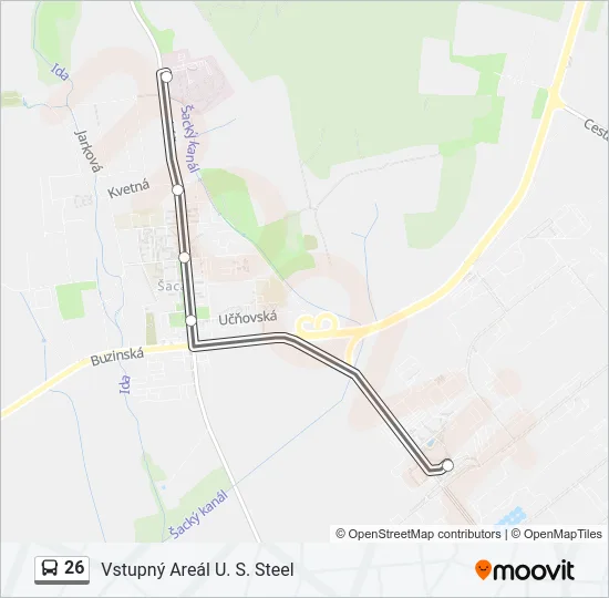 26 Bus Line Map
