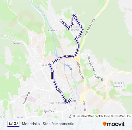 27 bus Line Map