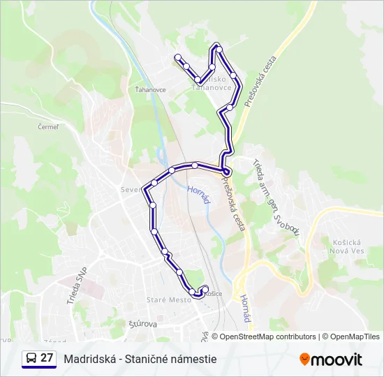 27 Bus Line Map