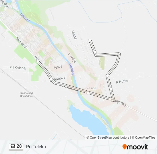 28 Bus Line Map